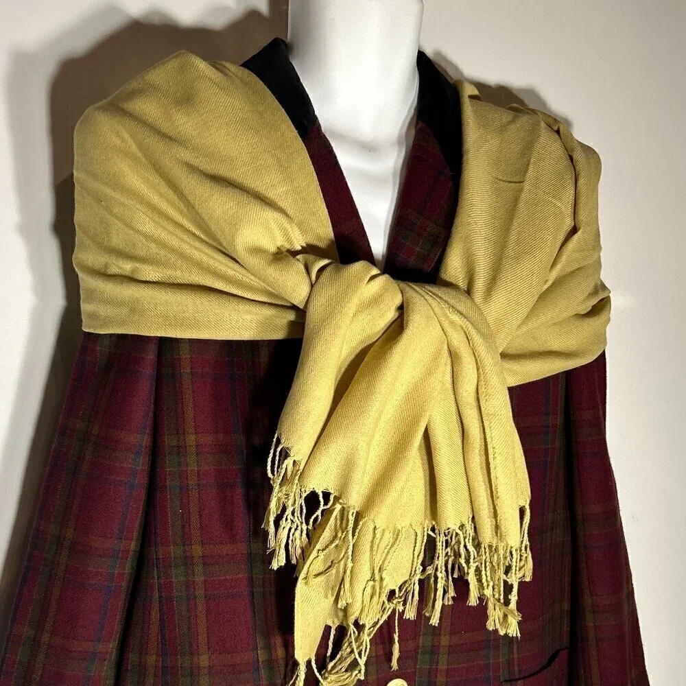 Muted Yellow Scarf or wrap 75